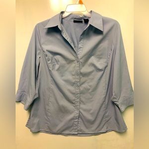 Apostrophe Woman Blouse.  Baby Blue 16W
